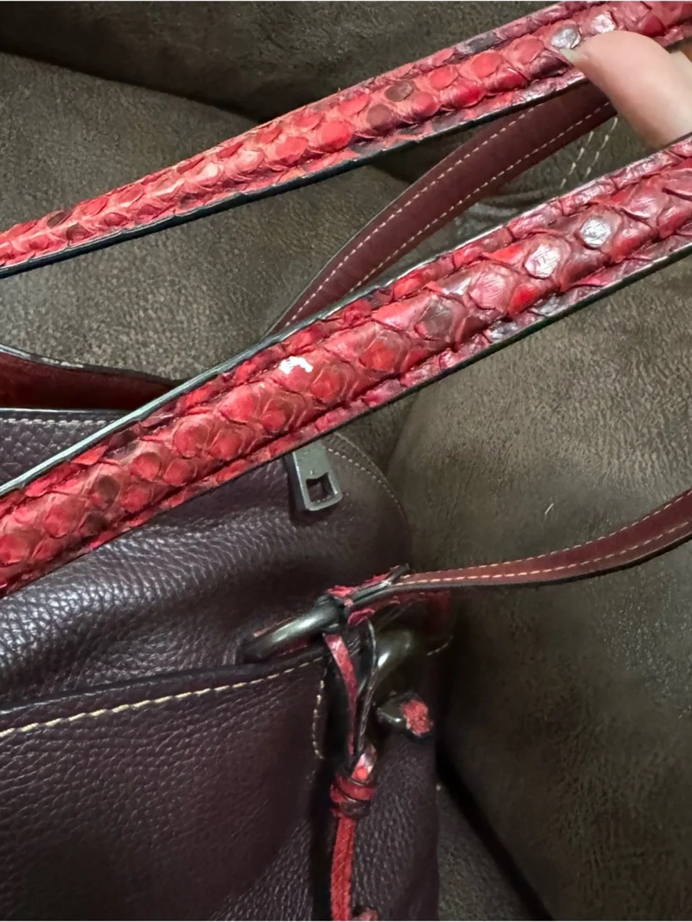 Vintage Coach 1941 outlaw satchel with snakeskin limited edition
